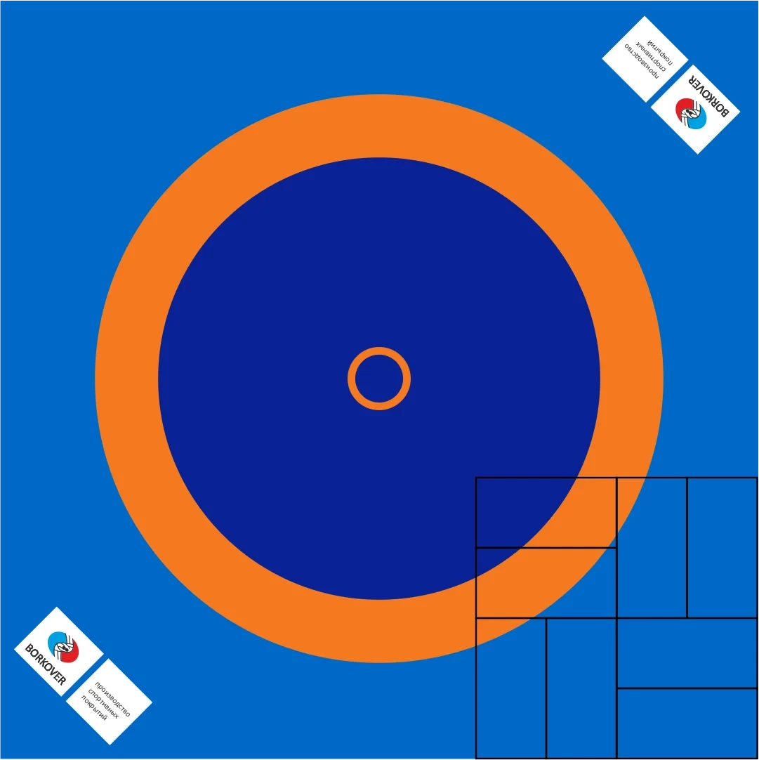 Борцовский ковер 12*12 м (с матами НПЭ 50мм), фото 1