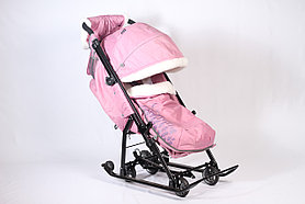 Детские санки-коляска Nika Kids НД7-5К/2, розовые