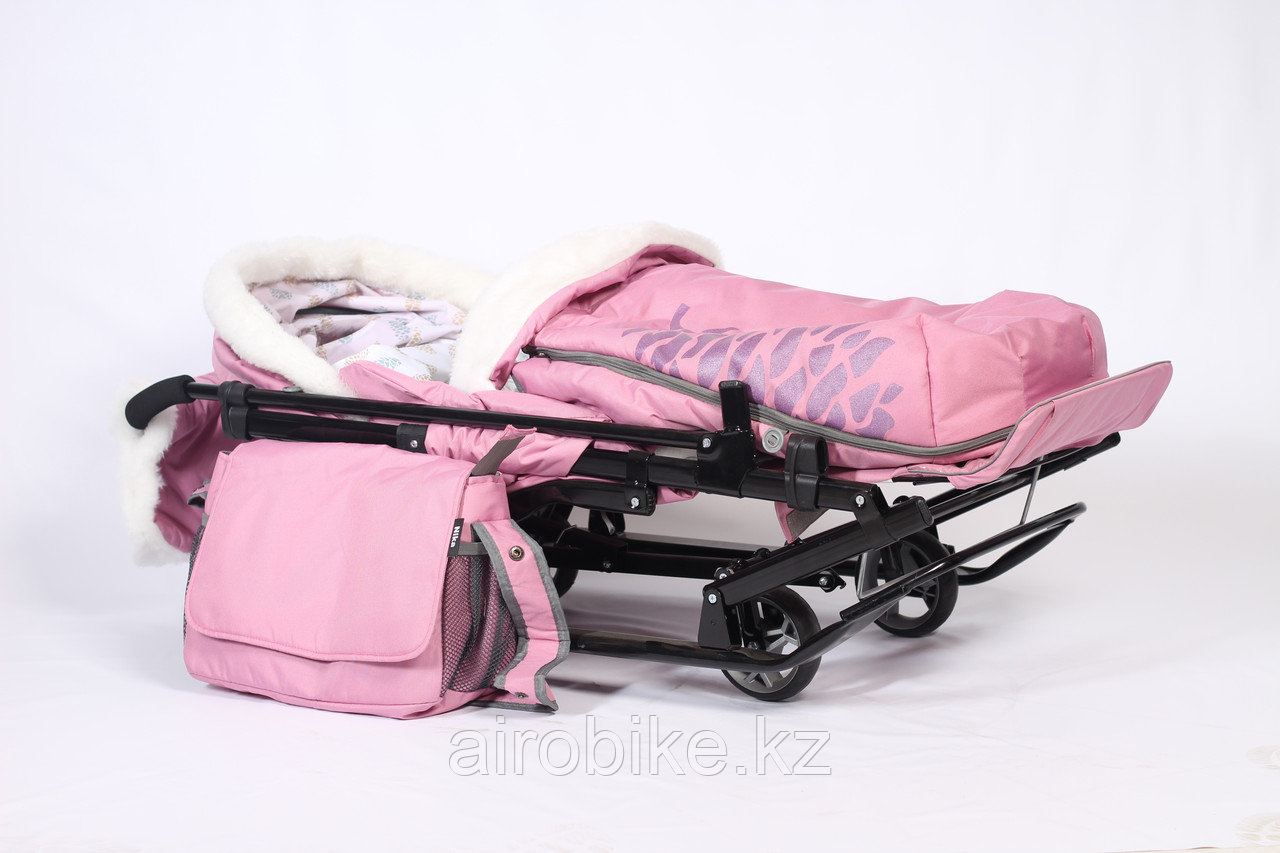 Детские санки-коляска Nika Kids НД7-5К/2, розовые - фото 2 - id-p103891367