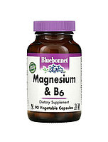 Bluebonnet Nutrition Магний и витамин B6, 90 вегетарианских капсул