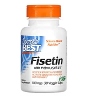 Doctor's Best, физетин с Novusetin, 100 мг, 30 вегетарианских капсул