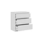 Комод КАСТОР, 3 ящика, белый, фото 2