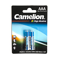 Батарейка, CAMELION, LR03-BP2DG, Digi Alkaline, AAA, 1.5V, 1250mAh, 2 шт., Блистер