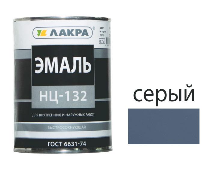 Эмаль НЦ-132 серый-0.7кг ЛАКРА - фото 1 - id-p103906777