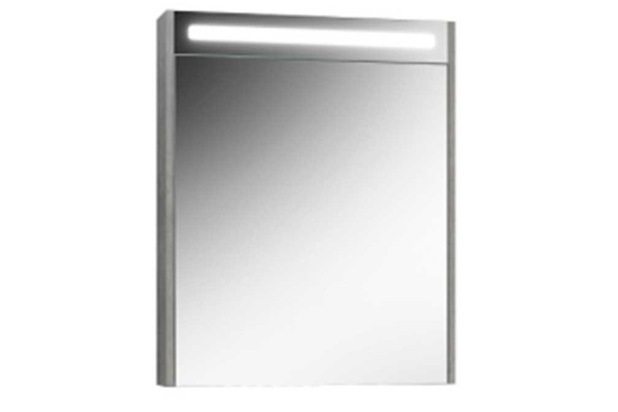 Шкаф навесной зеркальный Нёман ВШ 65 Бетон светлый 164