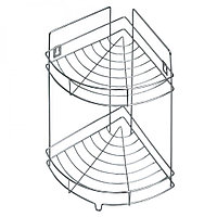 9 407 Полка хромированная 2-ная угловая T101 АКВАЛИНИЯ