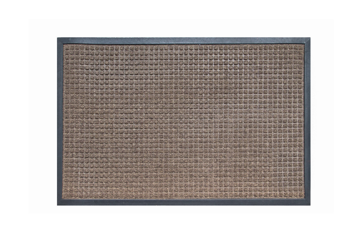 Коврик KG ТМ 024  0,60м х 0,90м Резина-текстиль мелкие квадраты коричневый