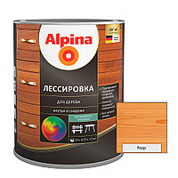 Средство защитное Alpina Лессировка для дерева шелковисто-матовая, цветная, кедр (алкидное) 0,75 л