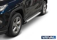 Пороги подножки Toyota Rav4 2019- Silver