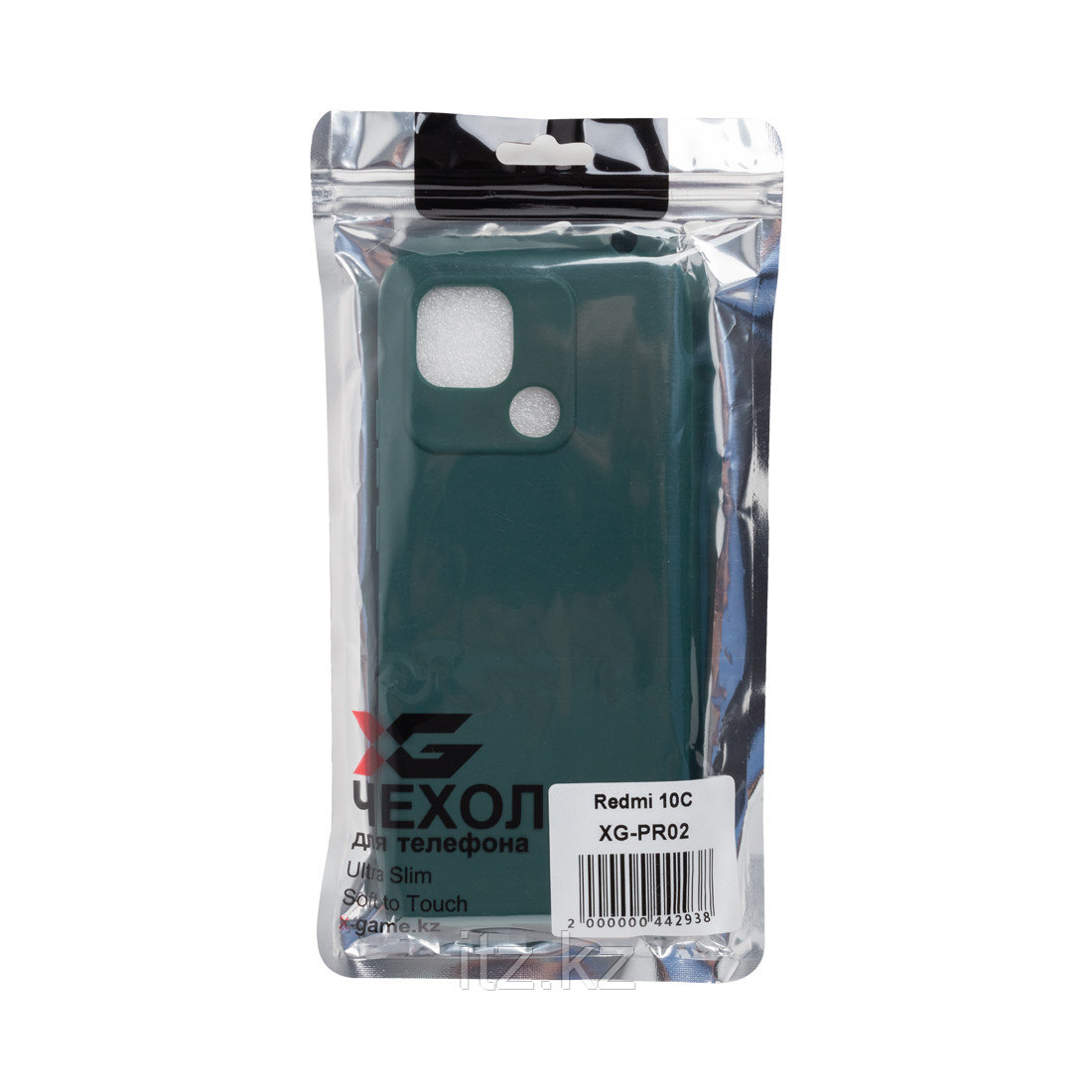 Чехол для телефона X-Game XG-PR02 для Redmi 10C TPU Зелёный - фото 3 - id-p103908727