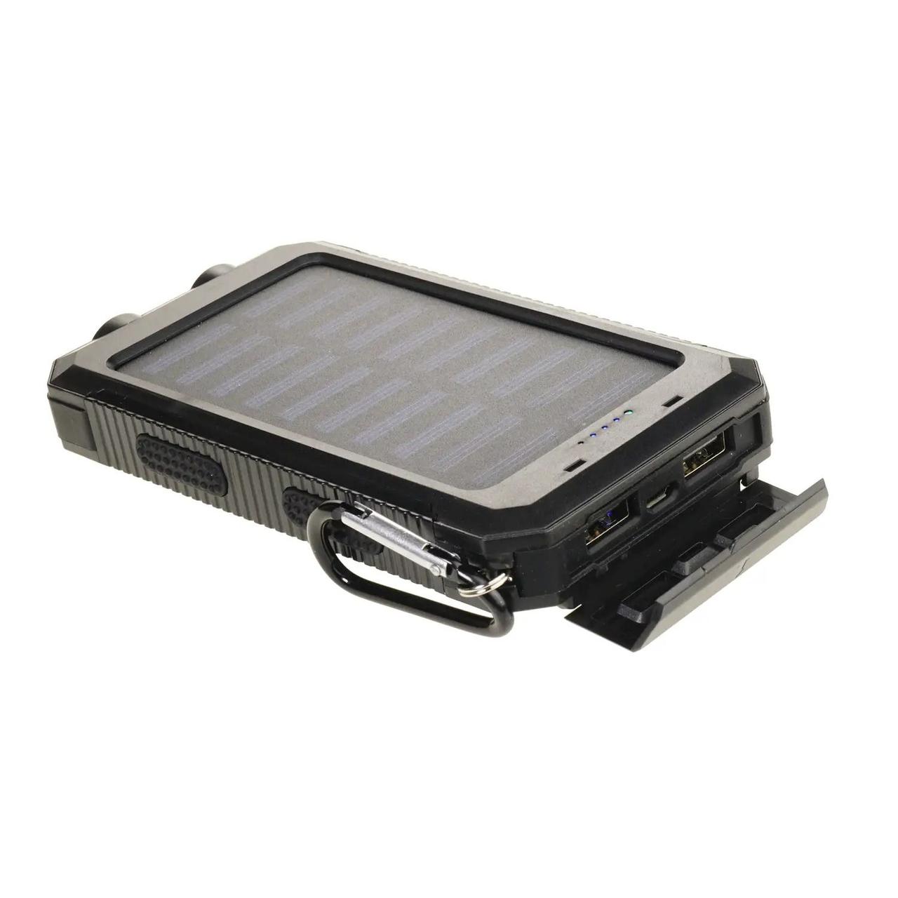 Портативное зарядное устройство от солнечной батареи с фонариком 20000 мА - фото 3 - id-p103910440