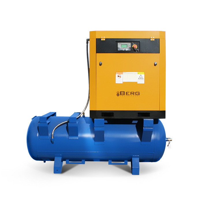 Винтовой компрессор с ременным приводом BERG ВК-15Р-500, давление 16 бар, фото 1