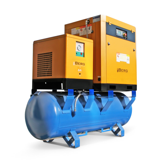 Винтовой компрессор с прямым приводом BERG ВК-11О-500, давление 10 бар, фото 1