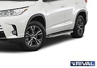 Пороги подножки Toyota Highlander 3 2014-2017 Premium