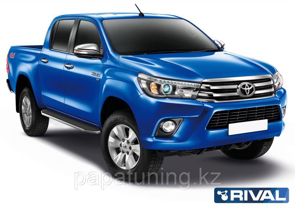 Пороги подножки Toyota Hilux 8 2015-2018 Premium - фото 2 - id-p103841327