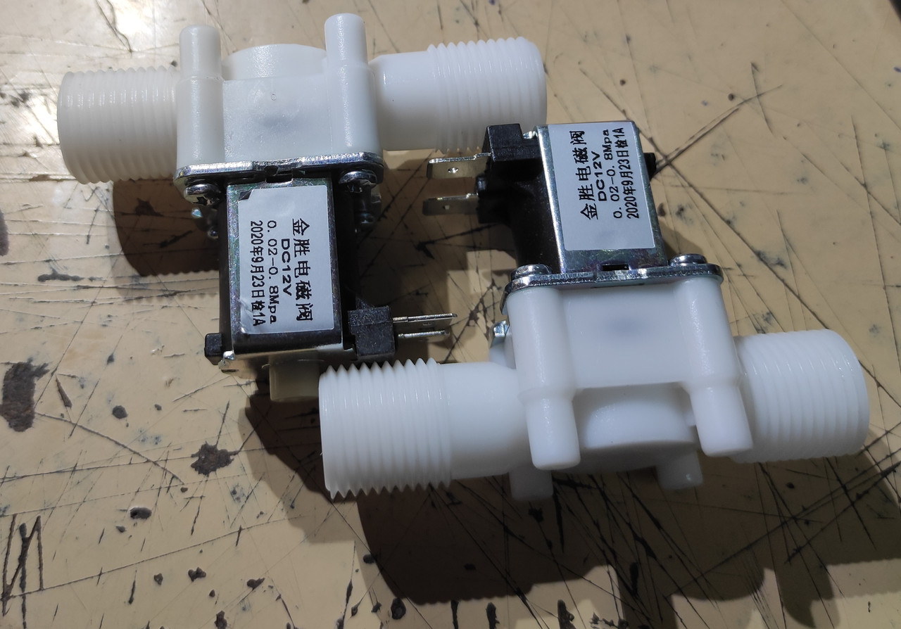 Клапан электромагнитный 12в нормально открытый 1/2" ABS пластик - фото 2 - id-p103915729