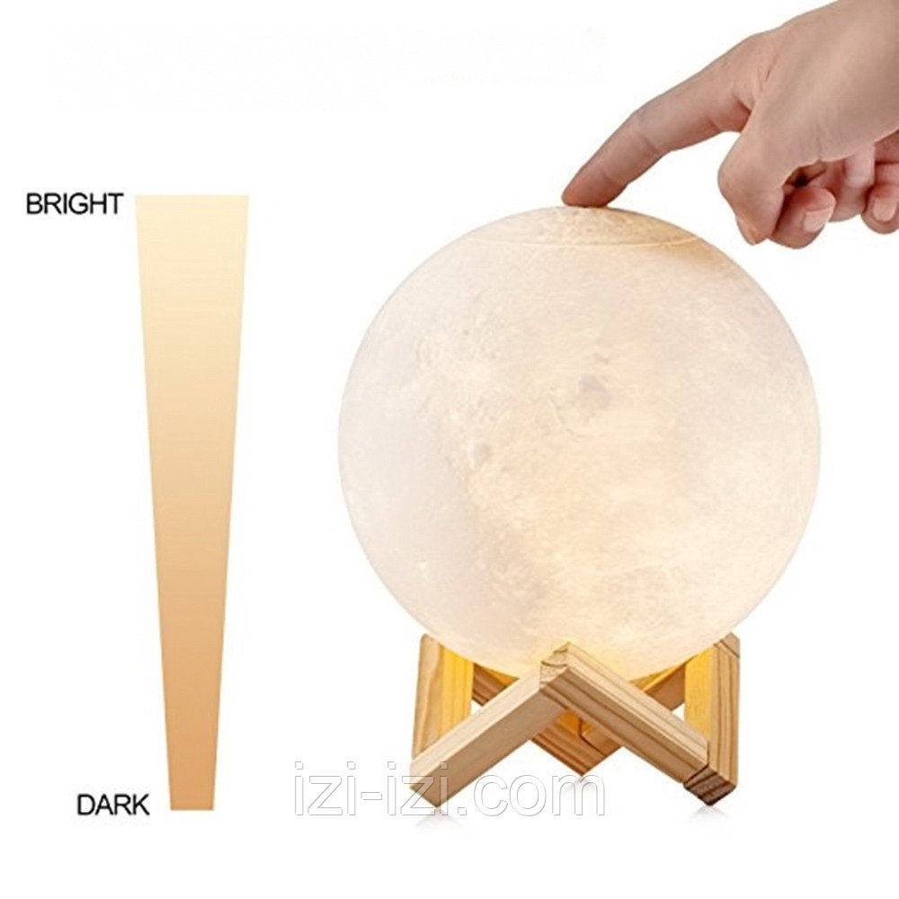Шарообразный светильник ночник Луна 3D, шар 12 см (id 103939301)