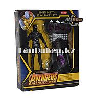 Набор Мстители (Avengers) фигурка героя (Черная Пантера) и Перчатка бесконечности