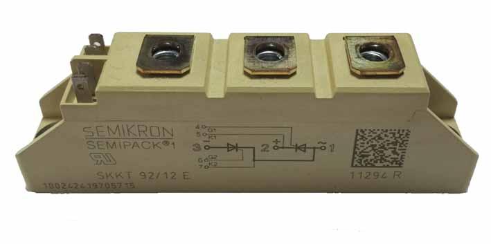 SKKT92/12E Тиристорный модуль 1200В 92А (А-46) (без крепежа) Semikron