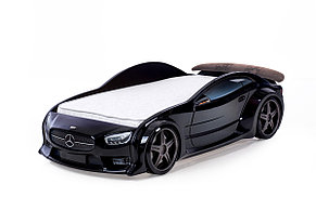 Кровать-машинка объемная (3d) EVO "BMW" черный  (матрас,  подсветка фар, спойлер )