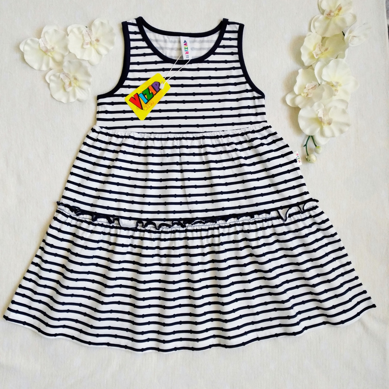 Платье 7 лет, для девочек. черно- белое (id 104012142)