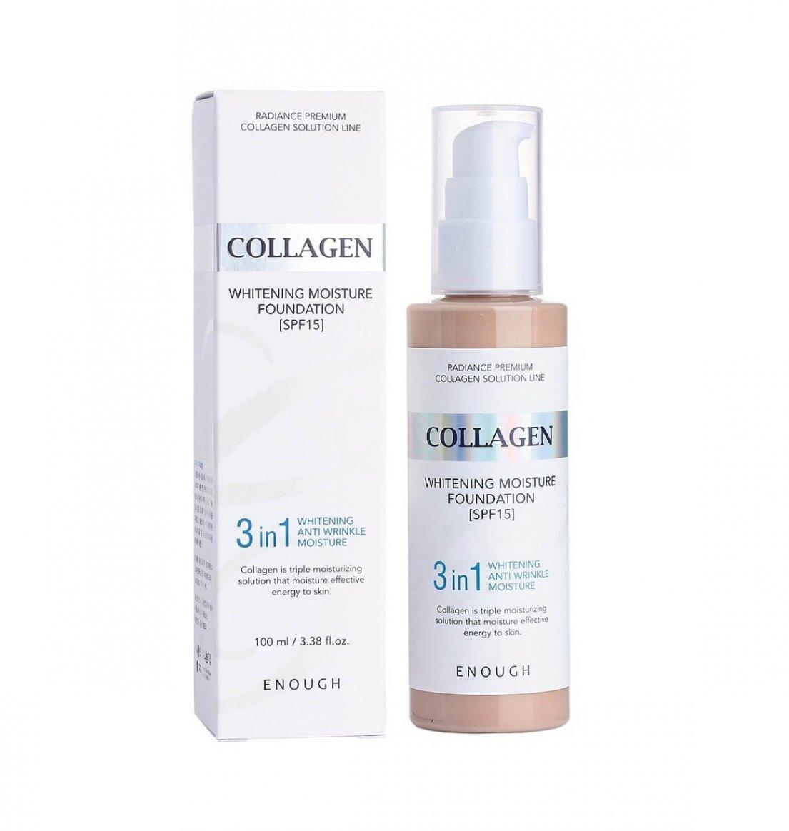 Enough Тональный крем 3 in1 Collagen Whitening Moisture Foundation SPF15 100ml №13