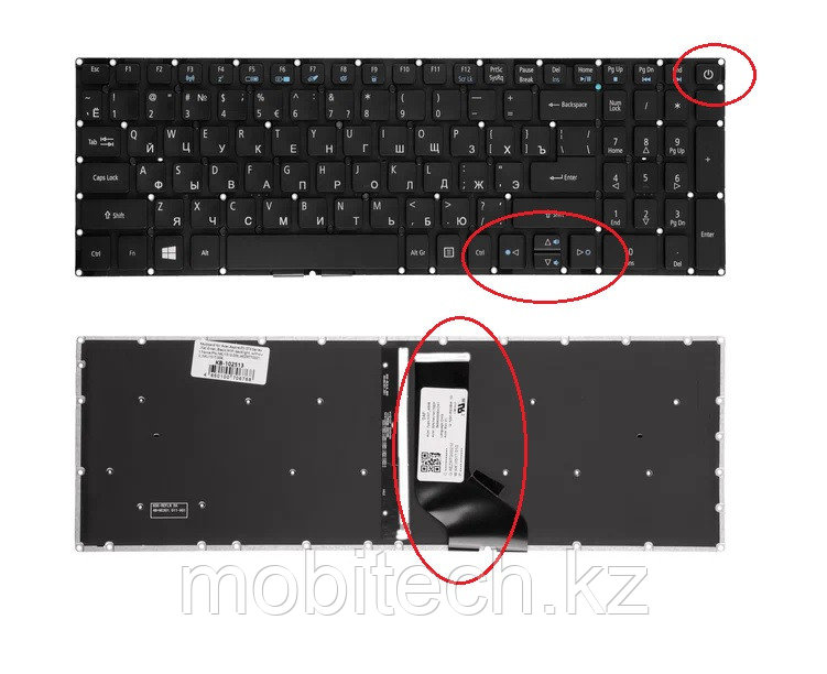 Клавиатуры Acer A715-72 A315-52 A315-54 E5-573 E15 E5 575 AEZRTG00210 28pin клавиатура c EN/RU раскладкой c