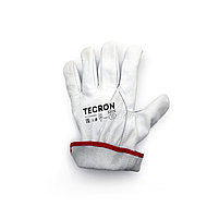 Кожаные рабочие перчатки TECRON 3315, защитные, краги для сварки, строительные, садовые, фото 2