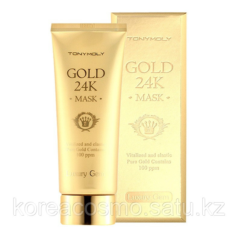 Маска для лица с содержанием 100ppm долей золота Tony Moly Luxury Jem gold 24K Mask