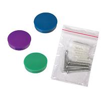 Доска магнитно-маркерная стеклянная 60х90 см, 3 магнита, БЕЛАЯ, BRAUBERG, фото 8