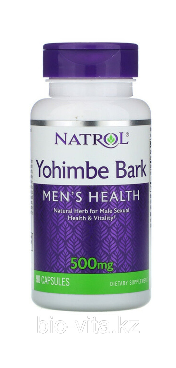 Yohimbe  Йохимбе 500 мг.90 капсул. Натуральный продукт для повышения потенции. Natrol