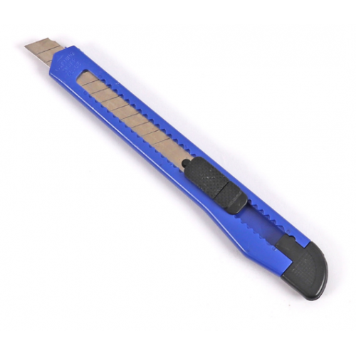 Нож канцелярский 18 см, 1 доп. лезвие, пластик Foska