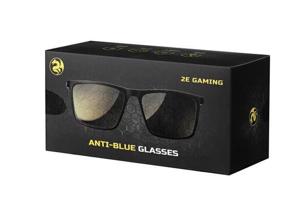 Очки 2Е Gaming Anti-blue Glasses Black-Yellow с антибликовым покрытием - фото 1 - id-p104036439