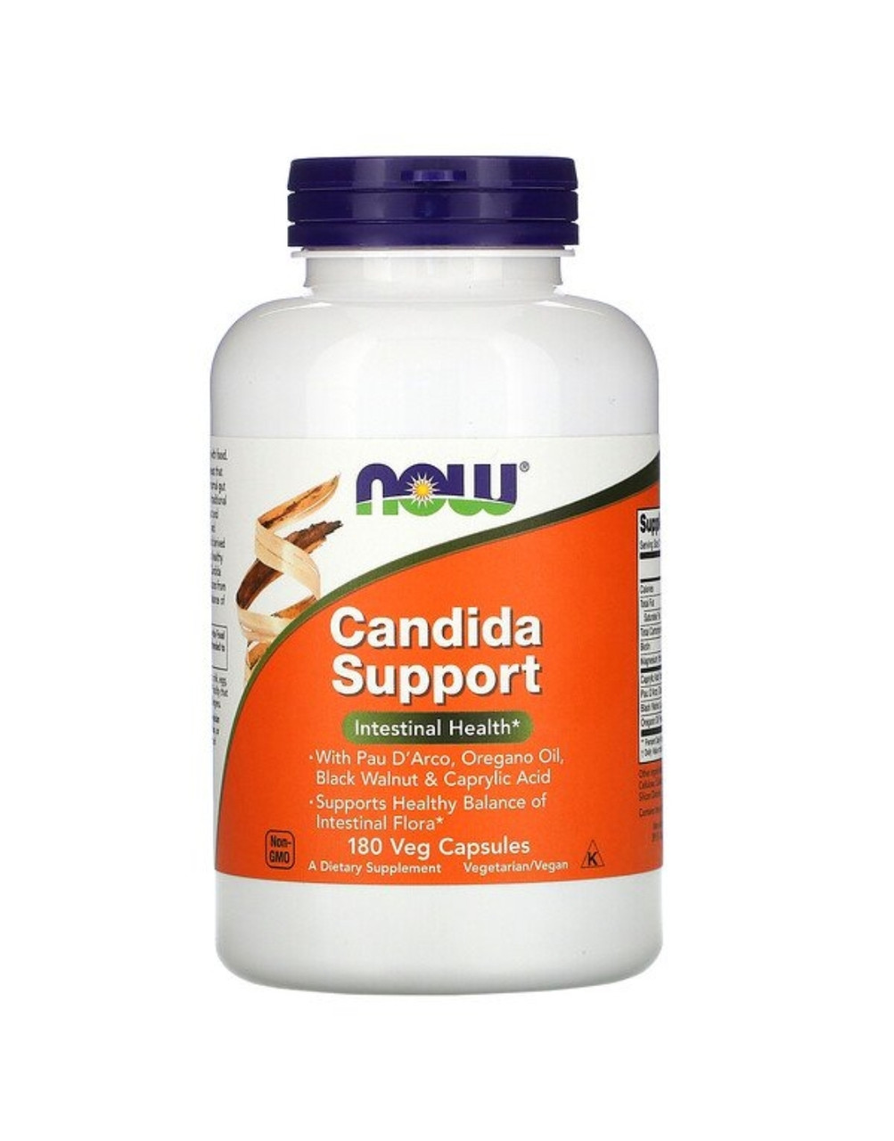 NOW Foods Candida Support, 180 растительных капсул - фото 1 - id-p104040085