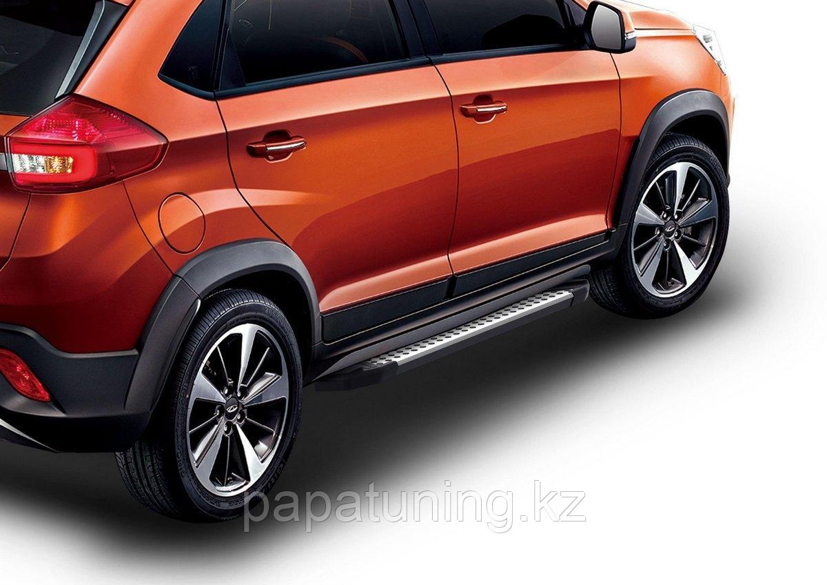 Пороги, подножки "Bmw-Style" Chery Tiggo 2 2017-, фото 1