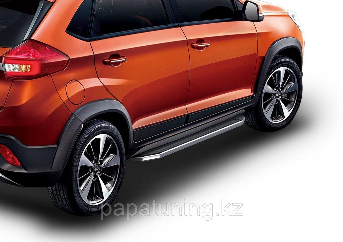 Пороги, подножки "Premium" Chery Tiggo 2 2017-, фото 1