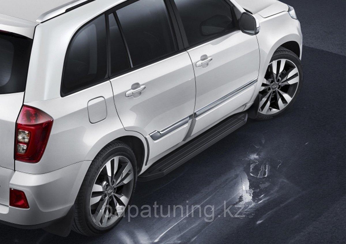 Пороги, подножки "Premium-Black" Chery Tiggo 3 2017-, фото 1
