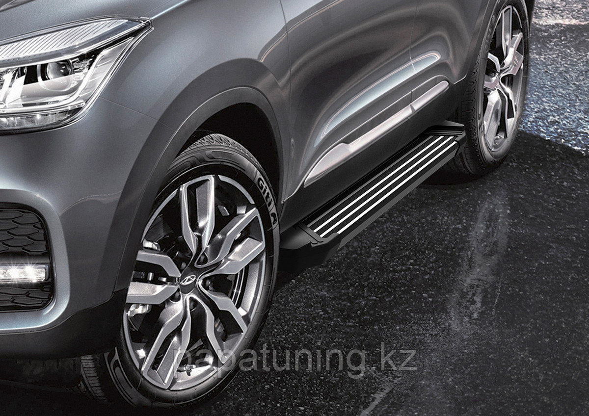 Пороги, подножки "Black" Chery Tiggo 4 Pro 2019-