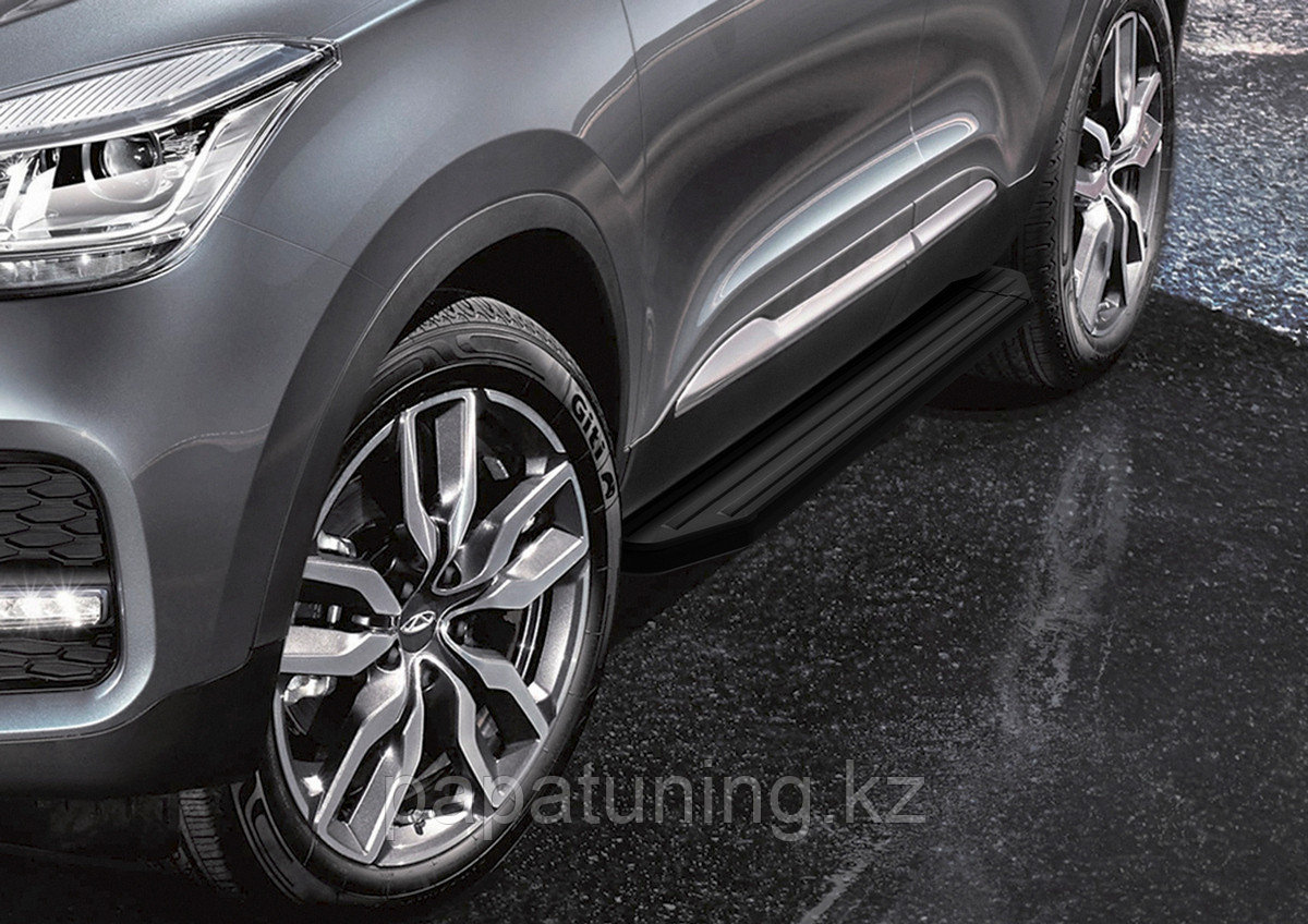 Пороги, подножки "Premium-Black" Chery Tiggo 4 2019-2024, фото 1