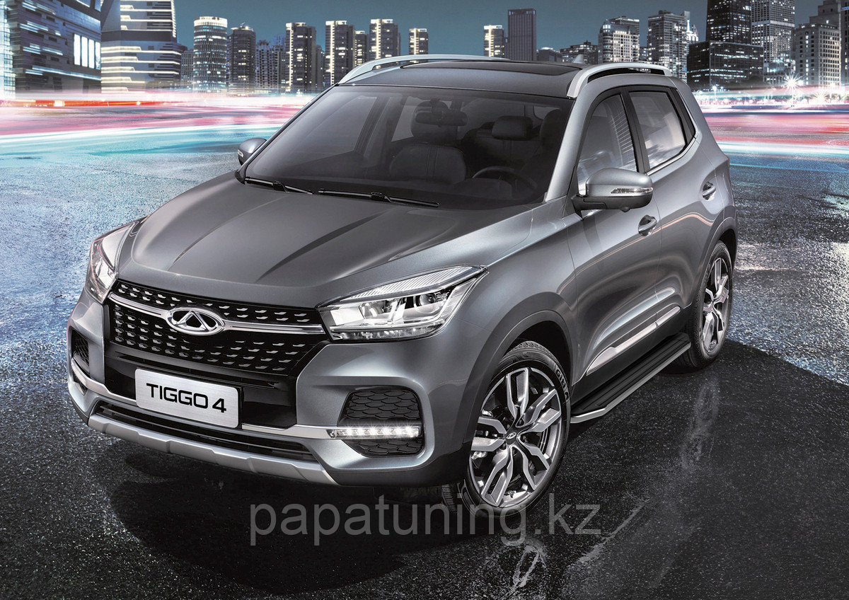 Пороги подножки Premium Chery Tiggo 4 2019- - фото 2 - id-p103840765