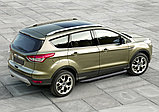 Пороги, подножки "Premium-Black" Ford Kuga 2008-2013, фото 2