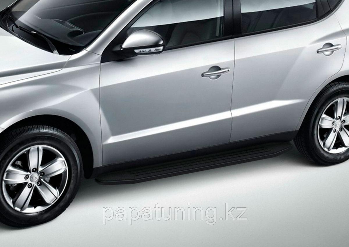 Пороги, подножки "Premium-Black" Geely Emgrand X7 2013-2016-2018, фото 1