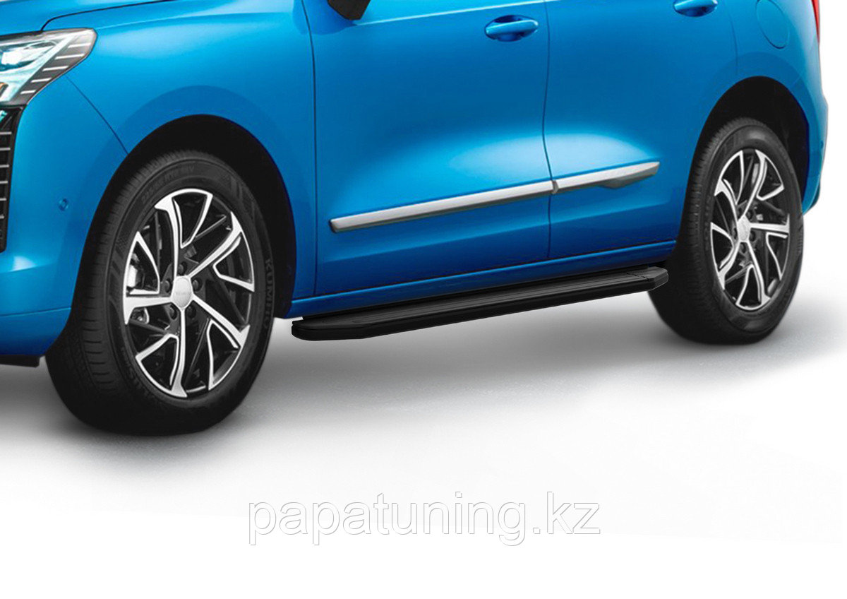 Пороги, подножки "Premium-Black" Haval Jolion 2021-
