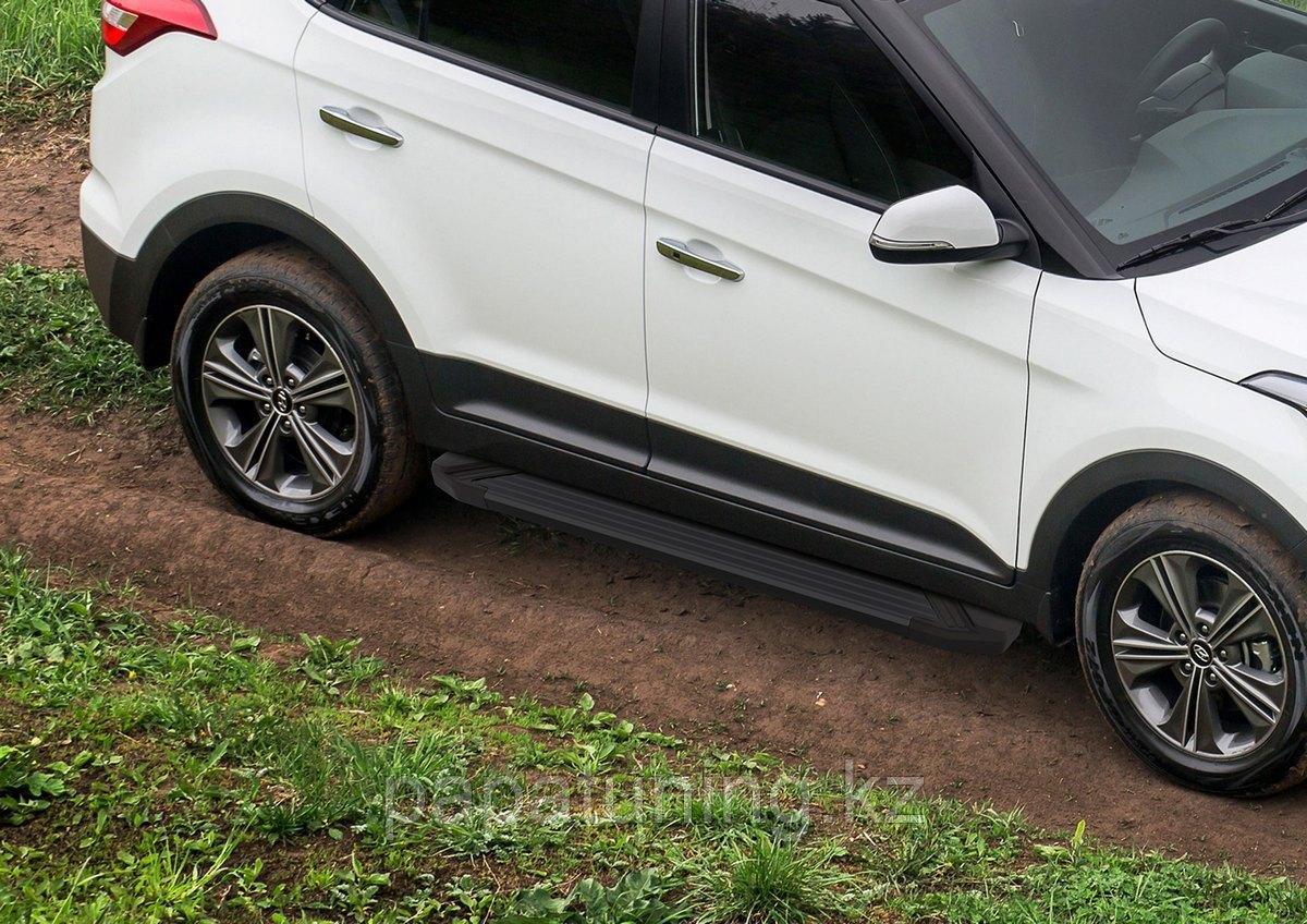 Пороги подножки Hyundai Creta 2016-2021 Black