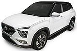 Пороги подножки Hyundai Creta 2021- Premium-Black, фото 3