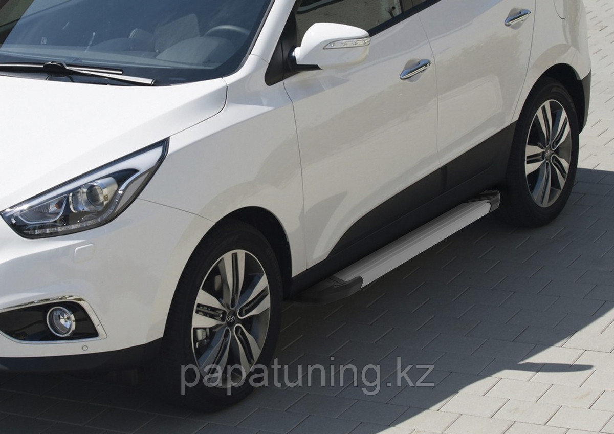 Пороги подножки Hyundai ix35 2010-2013-2015 Silver