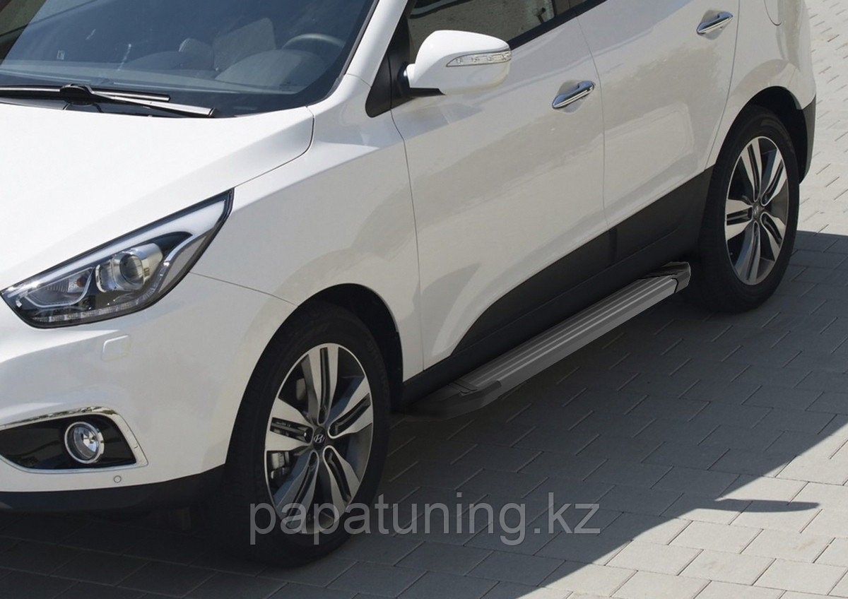 Пороги подножки Hyundai ix35 2010-2013-2015 Black, фото 1