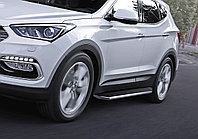 Пороги подножки Hyundai Santa Fe 2012-2018 Premium