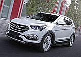 Пороги подножки Hyundai Santa Fe 2012-2018 Premium-Black, фото 3