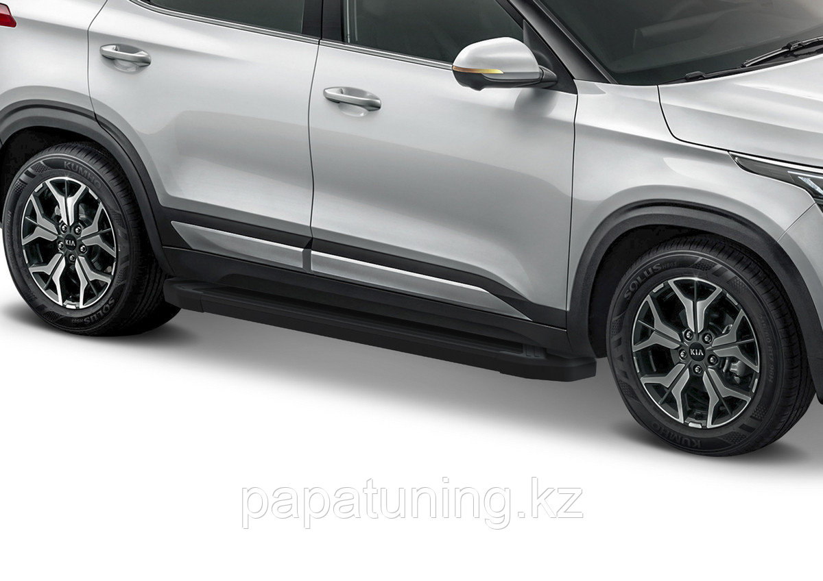 Пороги подножки Kia Seltos 2019- Black